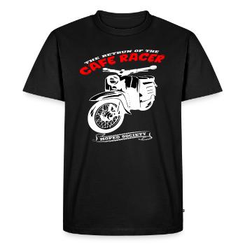 Moped Moped Mokick Motorcycle Vintage - Men's Premium Organic T-Shirt - black - Front - Nico (187cm)