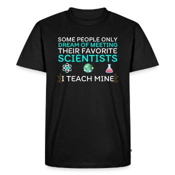 Science Teacher Shirt | Favorite Scientists - Men's Premium Organic T-Shirt - black - Front - Nico (187cm)