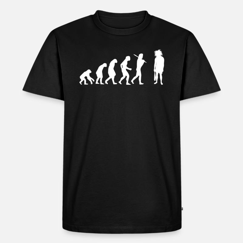 Neanderthal Cavemen Gift Evolution - Men's Premium Organic T-Shirt - black