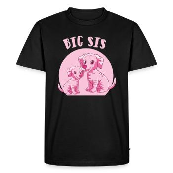 chiens de grande soeur - T-shirt Premium bio Homme - noir - Devant - Nico (187cm)