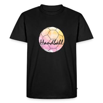 Handball is everything - Men's Premium Organic T-Shirt - black - Front - Nico (187cm)