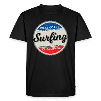 surf - T-shirt Premium bio Homme - noir - Devant - Nico (187cm)