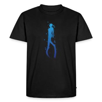 Plongée en apnée une seule fois - T-shirt Premium bio Homme - noir - Devant - Nico (187cm)