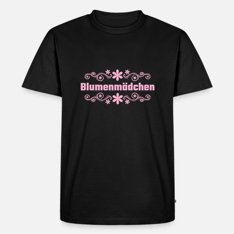 Blumenmädchen Streukörbchen Hochzeit - Männer Premium Bio T-Shirt - Schwarz