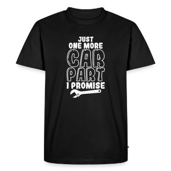 Just One more Car Part I promise Mechanic - Men's Premium Organic T-Shirt - black - Front - Nico (187cm)