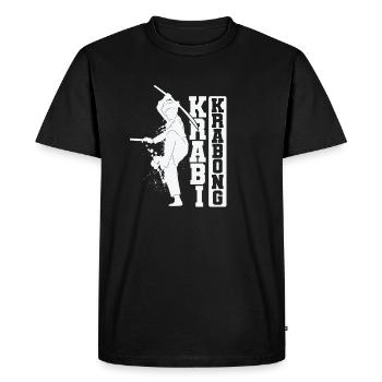 Krabi Krabong Training Martial Arts Thailand - Men's Premium Organic T-Shirt - black - Front - Nico (187cm)