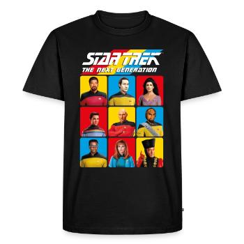 Star Trek La Nouvelle Génération Caractères - T-shirt Premium bio Homme - noir - Devant - Nico (187cm)
