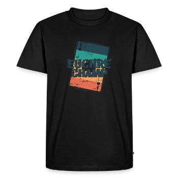 Euchre Champ Jeu de cartes à jouer Cartes à jouer - T-shirt Premium bio Homme - noir - Devant - Nico (187cm)