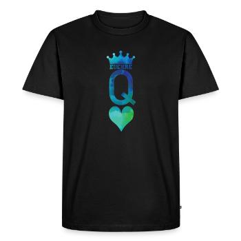 Euchre Heart Checker Card Playing Cards - Men's Premium Organic T-Shirt - black - Front - Nico (187cm)