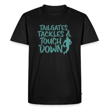 Tailgates Tackles et Touch Down America - T-shirt Premium bio Homme - noir - Devant - Nico (187cm)