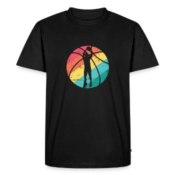 Basketball Ball Sports America Équipe des États-Unis - T-shirt Premium bio Homme - noir - Devant - Nico (187cm)
