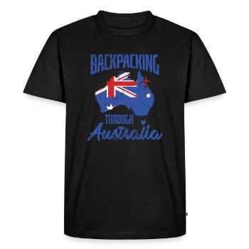Randonnée à travers l’Australie Sydney - T-shirt Premium bio Homme - noir - Devant - Nico (187cm)