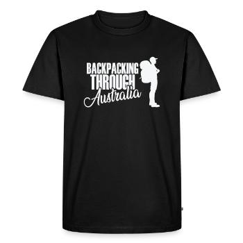 Randonnée à travers l’Australie Aventure - T-shirt Premium bio Homme - noir - Devant - Nico (187cm)