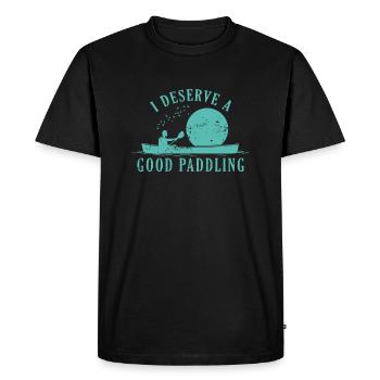 I Deserve a Good Paddling Kayak Paddle Boat - Men's Premium Organic T-Shirt - black - Front - Nico (187cm)