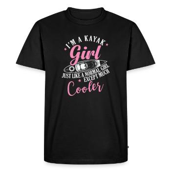 Je suis une fille de kayak et beaucoup plus cool Paddle Boat - T-shirt Premium bio Homme - noir - Devant - Nico (187cm)