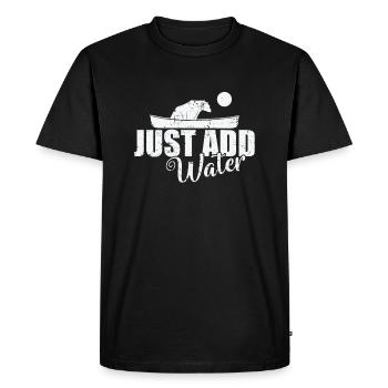 Il suffit d’ajouter Water Kayak Paddle Boat Canoë - T-shirt Premium bio Homme - noir - Devant - Nico (187cm)
