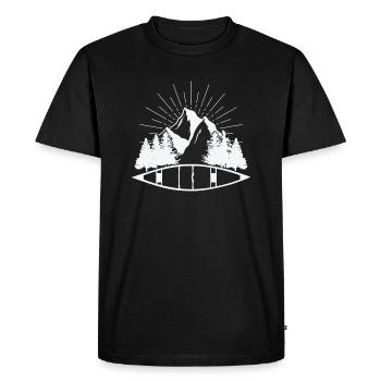 Kayak Canoeing Paddle Boat Water Sports - Men's Premium Organic T-Shirt - black - Front - Nico (187cm)