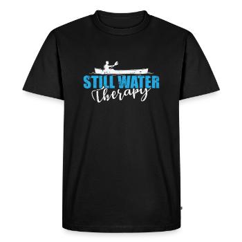 Still Water Therapy Kayak Paddle Boat - Men's Premium Organic T-Shirt - black - Front - Nico (187cm)