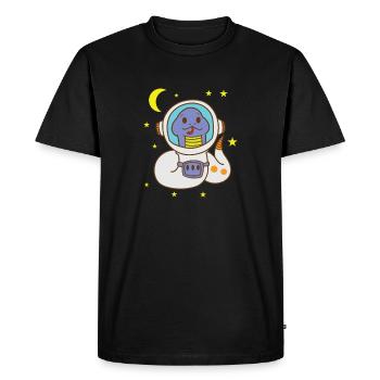 Snake en tant qu’astronaute Reptile Animal Zoo - T-shirt Premium bio Homme - noir - Devant - Nico (187cm)