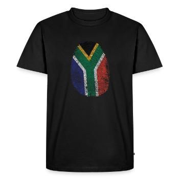 Fingerprint South Africa D.N.A. Continent - Men's Premium Organic T-Shirt - black - Front - Nico (187cm)