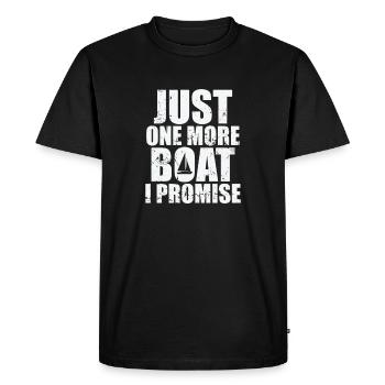 Juste un bateau de plus que je promets voilier - T-shirt Premium bio Homme - noir - Devant - Nico (187cm)