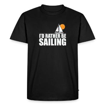 Je préfère être voilier voilier sport - T-shirt Premium bio Homme - noir - Devant - Nico (187cm)
