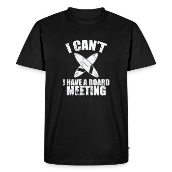 I can't I have a Board Meeting Wellenreiten - Men's Premium Organic T-Shirt - black - Front - Nico (187cm)