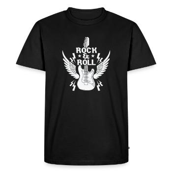 Rock n Roll Musique Style Genre Guitare Rock Band - T-shirt Premium bio Homme - noir - Devant - Nico (187cm)