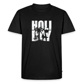 Vacances Vacances Loisirs Vacances Voyage - T-shirt Premium bio Homme - noir - Devant - Nico (187cm)
