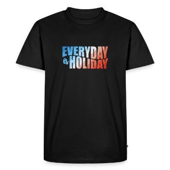 Tous les jours est Vacances Vacances Loisirs Vacances - T-shirt Premium bio Homme - noir - Devant - Nico (187cm)