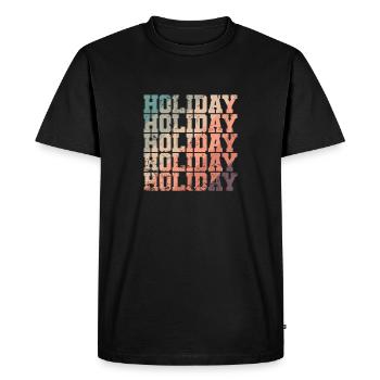 Vacances Vacances Vacances Loisirs - T-shirt Premium bio Homme - noir - Devant - Nico (187cm)