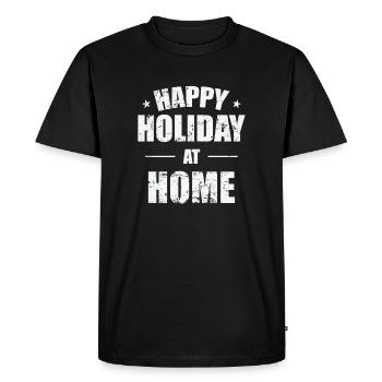 Joyeuses vacances à la maison Vacances Loisirs - T-shirt Premium bio Homme - noir - Devant - Nico (187cm)