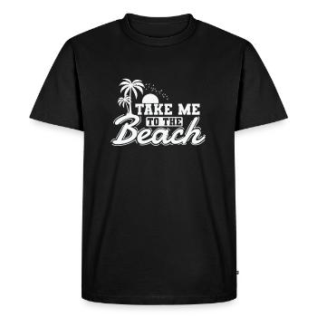 Emmenez-moi à la plage Vacances Loisirs Vacances - T-shirt Premium bio Homme - noir - Devant - Nico (187cm)