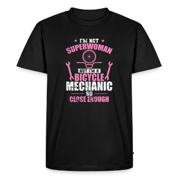 Je ne suis pas une Superwoman Je suis mécanicienne de vélo - T-shirt Premium bio Homme - noir - Devant - Nico (187cm)