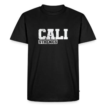 Cali Calisthenics Fitness Workout Body - Men's Premium Organic T-Shirt - black - Front - Nico (187cm)