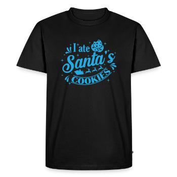 J’ai mangé les biscuits du Père Noël de la famille - T-shirt Premium bio Homme - noir - Devant - Nico (187cm)