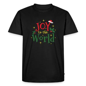 Joie au monde Noël X-Mas - T-shirt Premium bio Homme - noir - Devant - Nico (187cm)