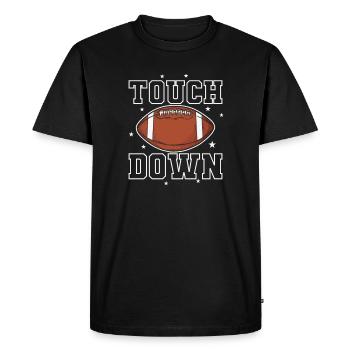 Toch Down Football Américain USA Sports - T-shirt Premium bio Homme - noir - Devant - Nico (187cm)