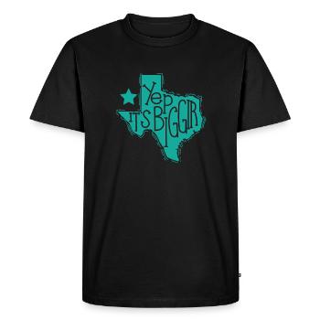 Oui, c’est l’État de Biggir aux États-Unis Texas - T-shirt Premium bio Homme - noir - Devant - Nico (187cm)