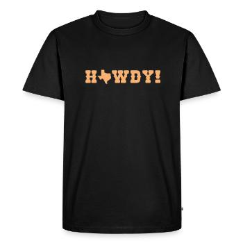 Howdy Texas State of the USA Americas - Men's Premium Organic T-Shirt - black - Front - Nico (187cm)