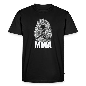 MMA Fingerprint D.N.A. Arts martiaux mixtes - T-shirt Premium bio Homme - noir - Devant - Nico (187cm)