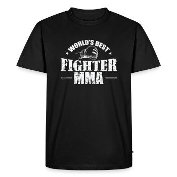 Meilleur combattant du monde MMA arts martiaux mixtes - T-shirt Premium bio Homme - noir - Devant - Nico (187cm)