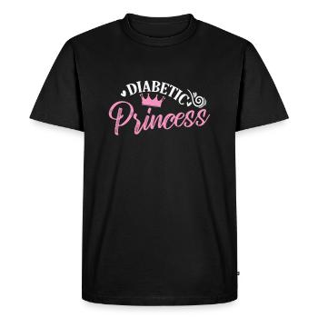 Princesse diabétique fille fille - T-shirt Premium bio Homme - noir - Devant - Nico (187cm)