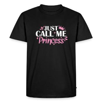 Just Call Me Princess Girlfriend Girl - Men's Premium Organic T-Shirt - black - Front - Nico (187cm)