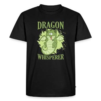 Dragon Whisperer Fantasy Animal Dragon - T-shirt Premium bio Homme - noir - Devant - Nico (187cm)
