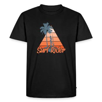 Surf Rider Surf Sports nautiques Vent - T-shirt Premium bio Homme - noir - Devant - Nico (187cm)