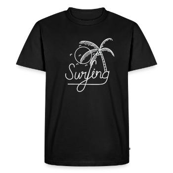 Surfing Surfing Wind Water Sports - Men's Premium Organic T-Shirt - black - Front - Nico (187cm)