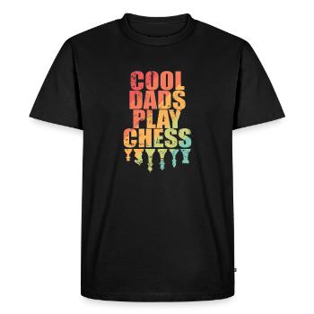 Cool Dads play Chess Chess Brain Teaser - Men's Premium Organic T-Shirt - black - Front - Nico (187cm)