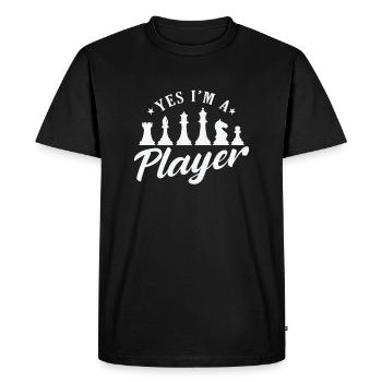 Yes I'm a Chess Player Chess Brain Teaser - Men's Premium Organic T-Shirt - black - Front - Nico (187cm)
