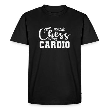 Playing Chess is my Cardio Chess Brain Teaser - Men's Premium Organic T-Shirt - black - Front - Nico (187cm)